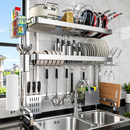 🏆 Transforme sua Cozinha: Escorredor de Louças Suspenso Multiuso 3 Andares em Aço Inox Extensível