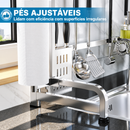 🏆 Transforme sua Cozinha: Escorredor de Louças Suspenso Multiuso 3 Andares em Aço Inox Extensível