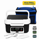 Marmita Elétrica Sem Fio 1,5L + Bolsa Térmica e Kit Talheres